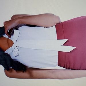 WOMENS BOW TIE NECK BLOUSE SLEEVELESS XXL